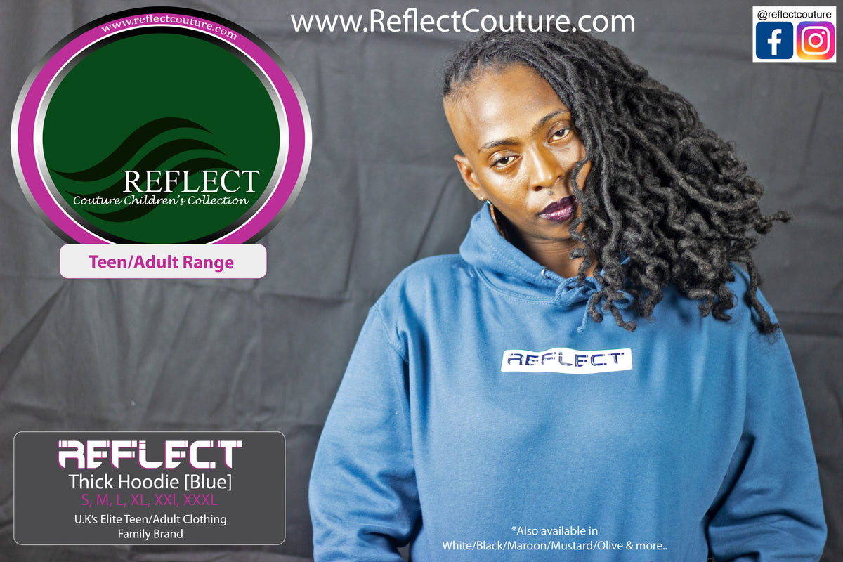 REFLECT Hoodie BLUE Adult Teen Reflect Couture