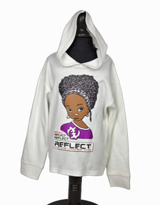REFLECT Premium Hoodie Girls [WHITE] SALE
