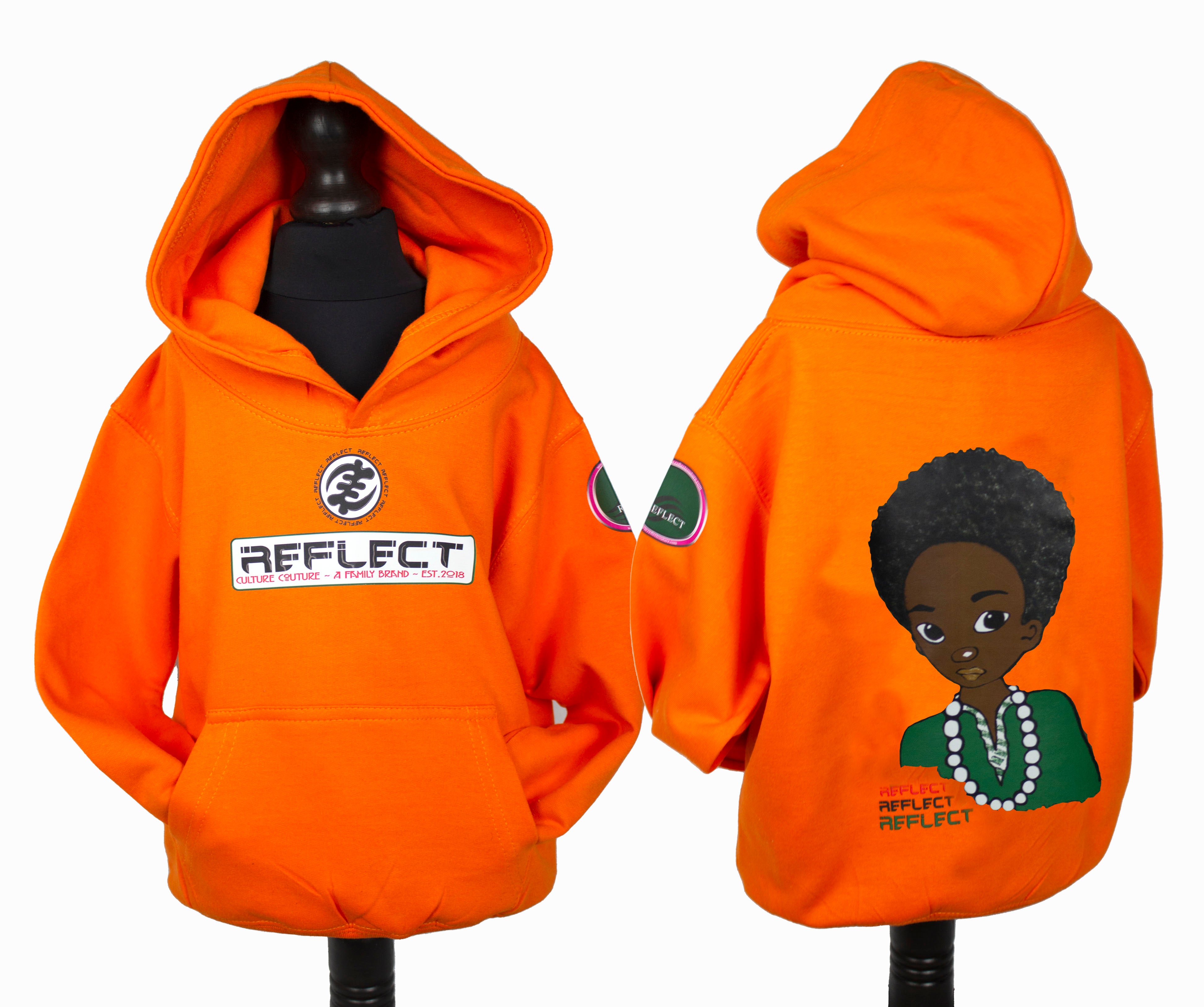 REFLECT Hoodie Boys [ORANGE] – Reflect Couture
