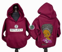 Load image into Gallery viewer, REFLECT Hoodie Girls [BURGUNDY]