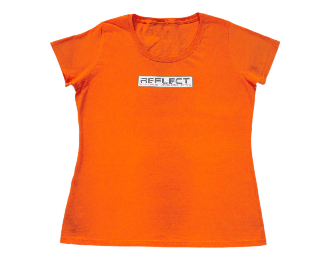 REFLECT Women's Fitted T-Shirt [ORANGE]