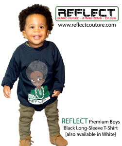 REFLECT Premium Boys BLACK Long-Sleeve T-Shirt