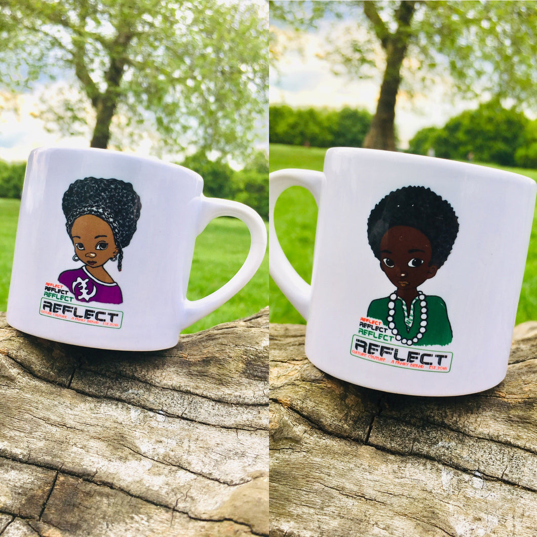 REFLECT Children's Size Mug / Cup (Both Boy & Girl Image on Mug/Cup)